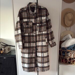 FOREVER 21 /  Brown and Cream Teddy Shacket - S